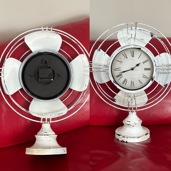 Vintage look fan clock - Picture 2 of 3